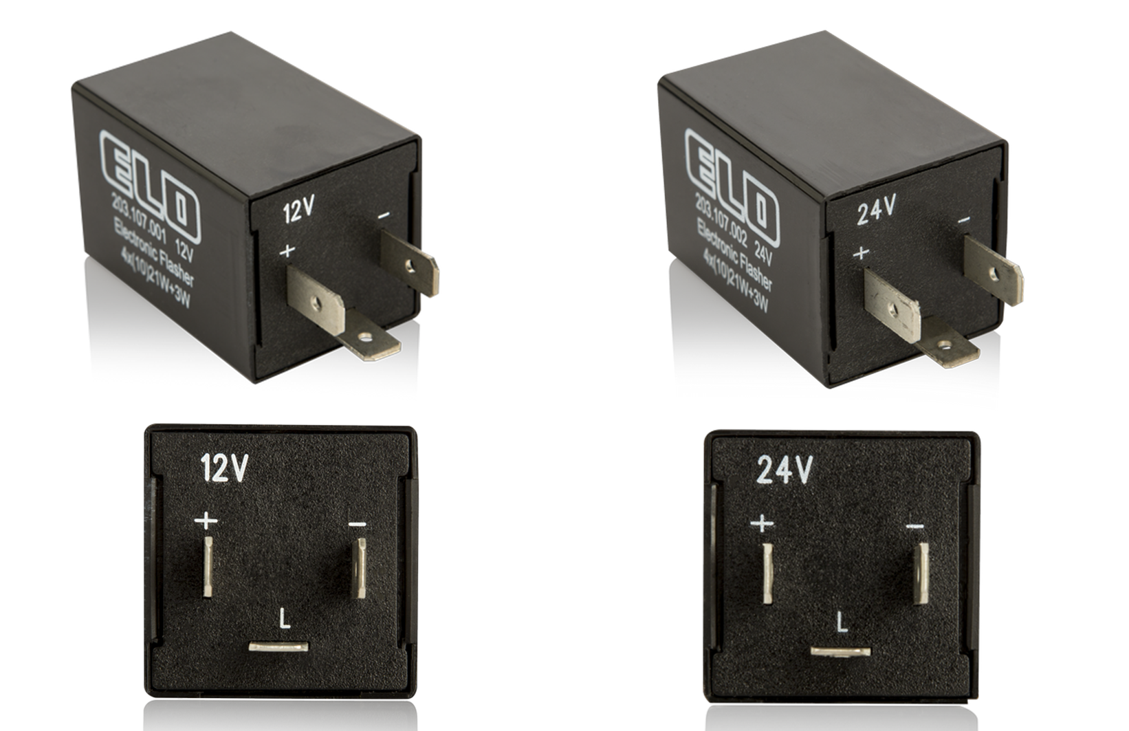 SES İKAZLI ELEKTRONİK FLAŞÖRLER 12V / 24V (+, L, -)